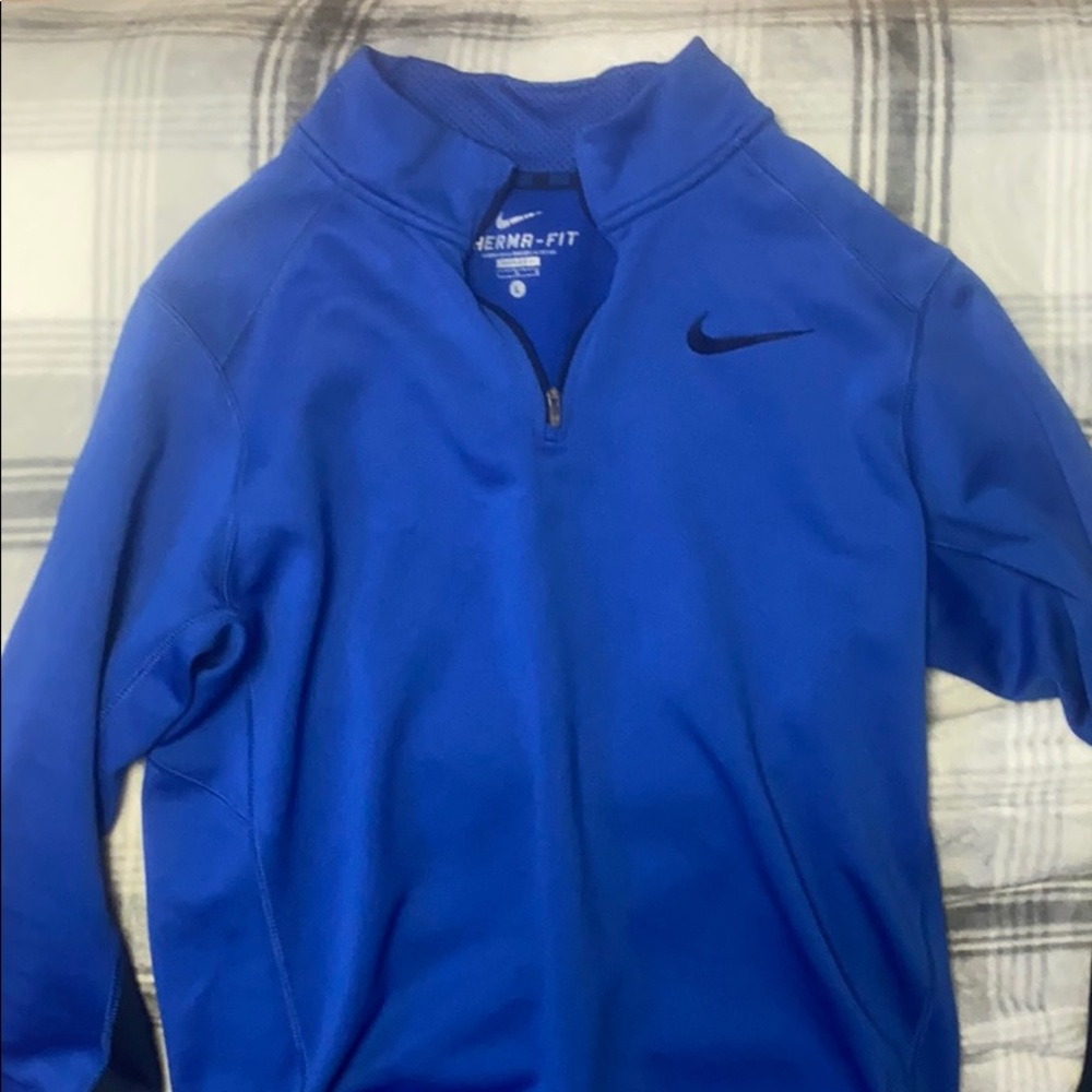Nike blue therma fit quarter zip